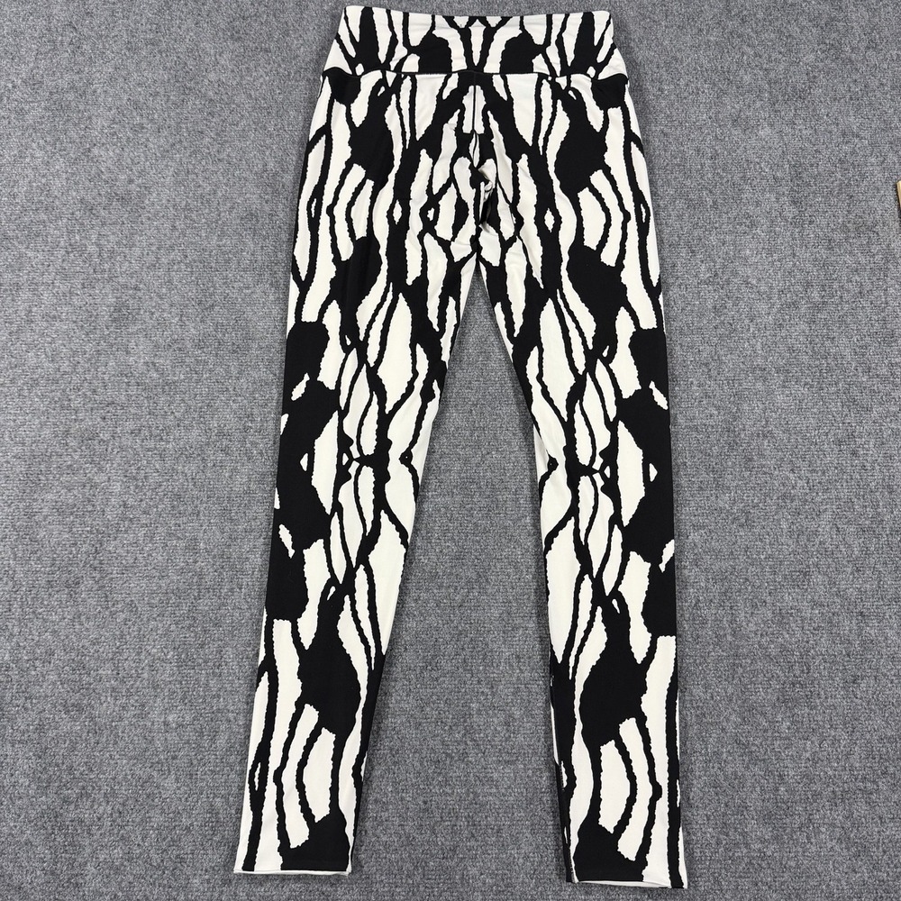 Eva Varro Pants Leggings Womens Large Black White Abstract Art Stretch USA - Picture 2 of 6